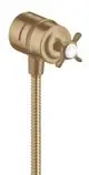 AXOR-HG-AXOR-Montreux-Wandanschluss-Stop-mit-Rueckflussverhinderer-Absperrventil-und-Kreuzgriff-Brushed-Bronze-16882140 gallery number 1